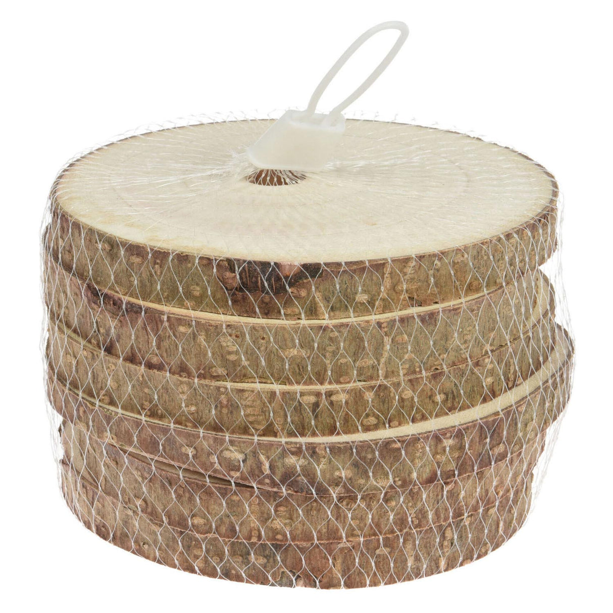 Bois d'écorce d'arbre Coaster 11cm, 6e.