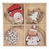 Wood Christmas Tree Hangers, 8st.