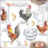 Ambiente servetten chicken farm 33cm