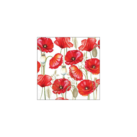 Ambiente servetten 33cm poppy all over wit fsc mix