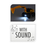 Frition work vehicle with light and sound