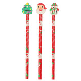 Bleistift mit Radiergummi Weihnachten, 3 Stk.