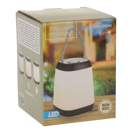 Home Styling Tischlampe tragbar LED schwarz 9x12cm