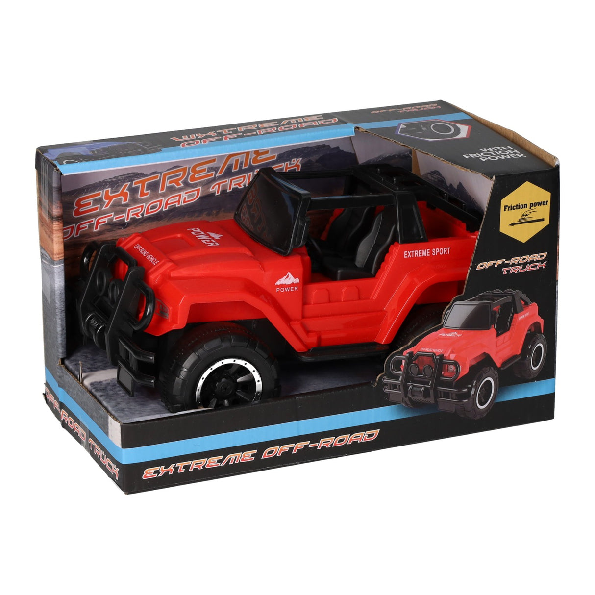 Friction Jeep 4x4 vun der Strooss, 21cm