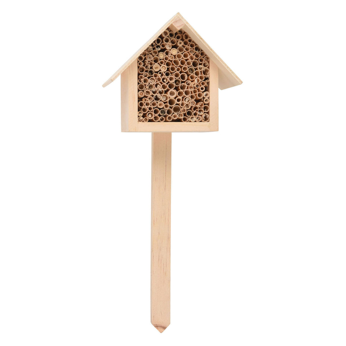 Insect hotel wood on stick