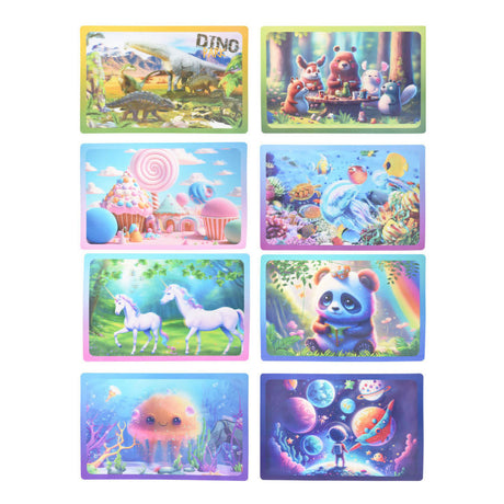 Holografische Tischsets, 16 Stück.