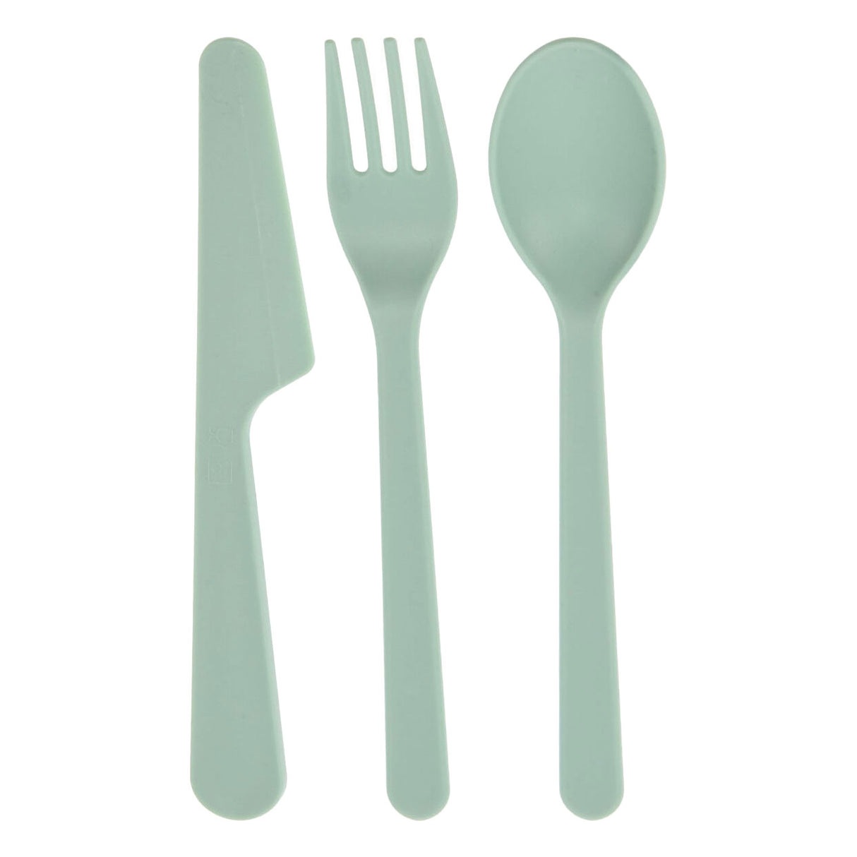 Besteckset aus recyceltem Kunststoff, 3-teilig.