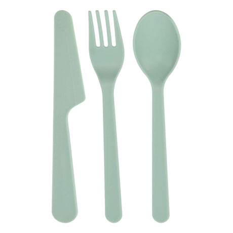 Besteckset aus recyceltem Kunststoff, 3-teilig.