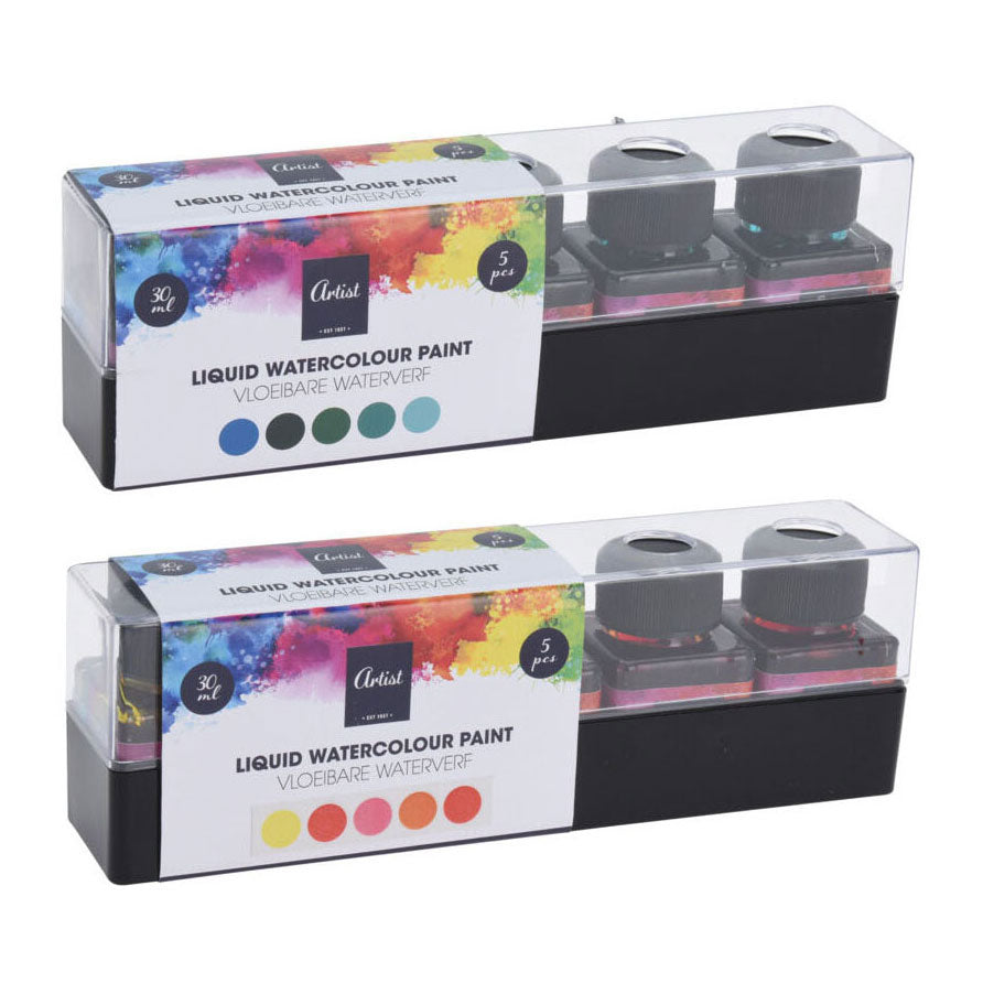 Waassercolor 30ml, Set vu 5