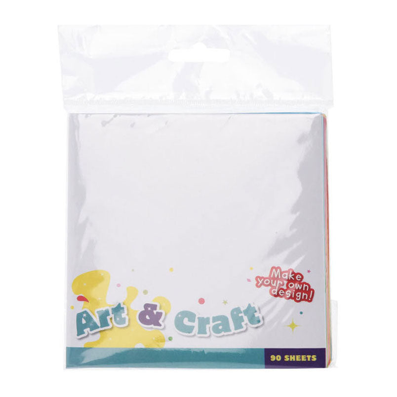 Farbiges Papier, quadratisch, 90 Blatt