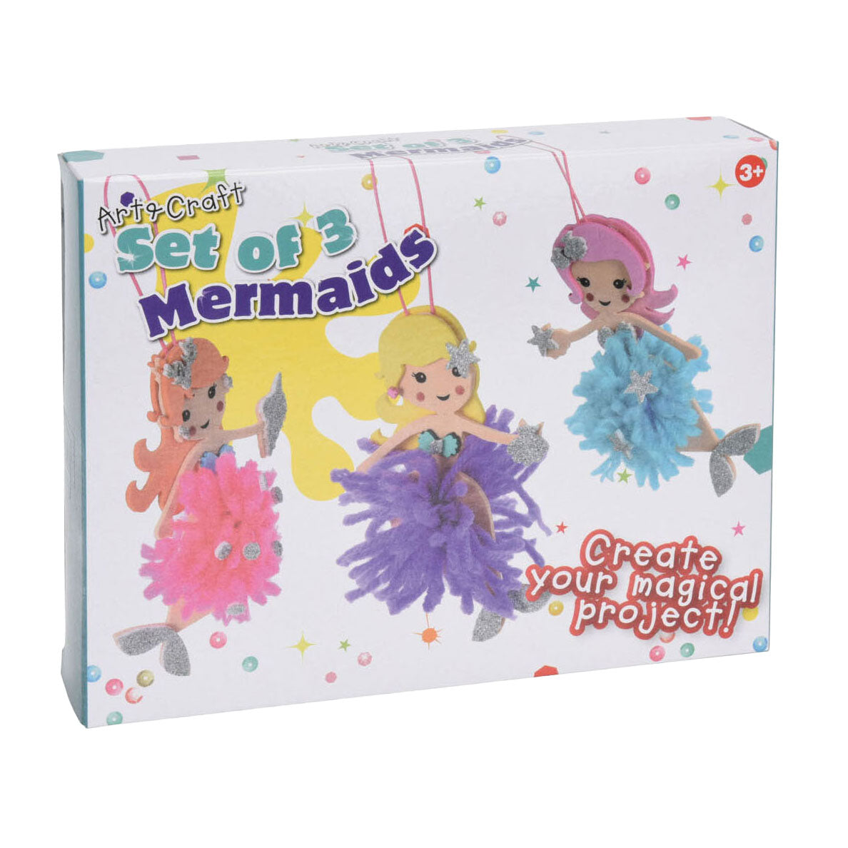 Lag dine egne Pompom Mermaid -kleshengere