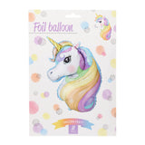 Foglio di unicorno palloncino