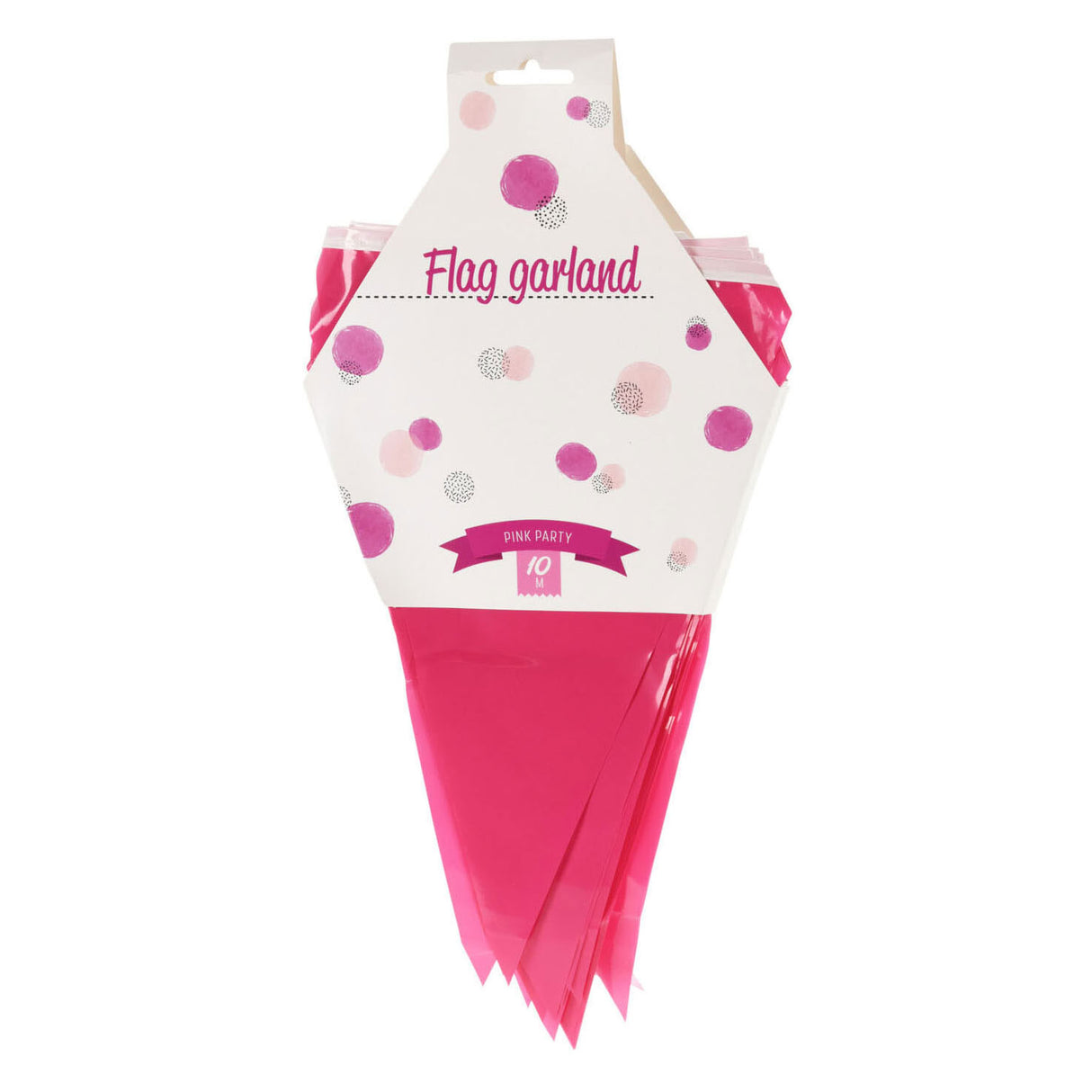 Flag -Linie Pink mit 20 Flags, 10 m