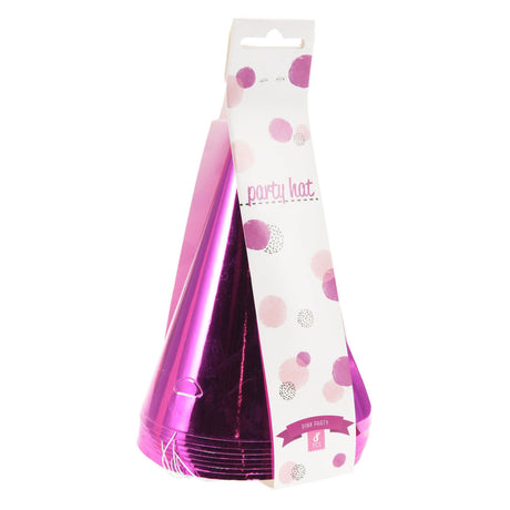 Papierhut rosa, 8 Stk.