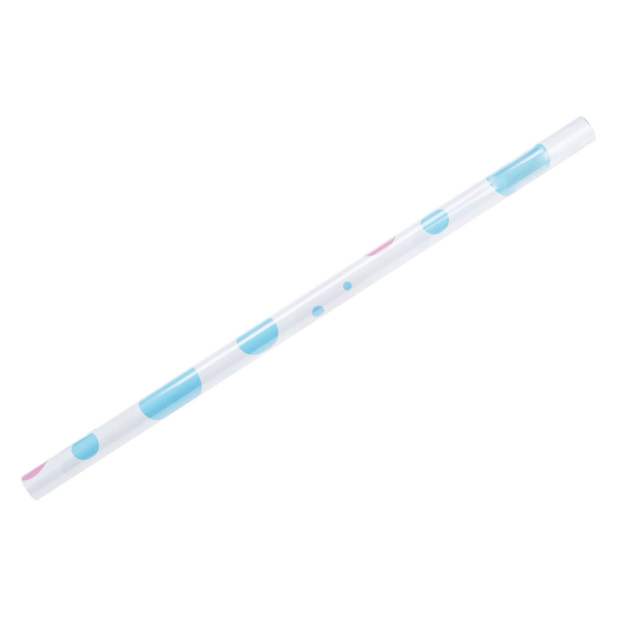 Geschenkpapier blau rosa Punkte, 4mtr.