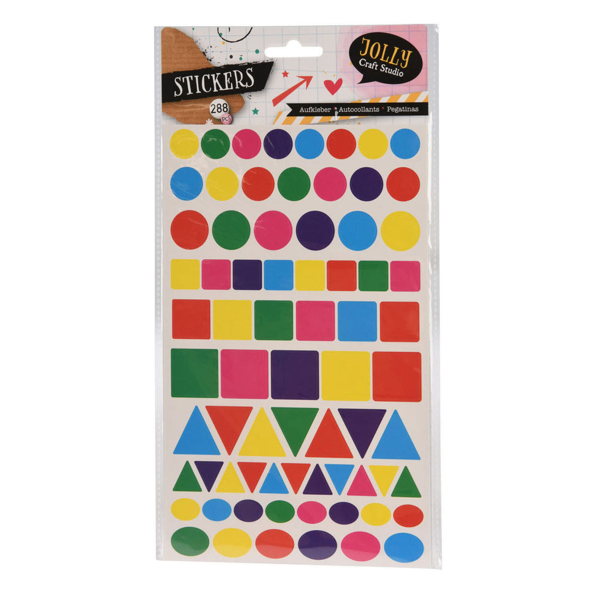 Aufkleber geometrische Formen, 288 Stück.
