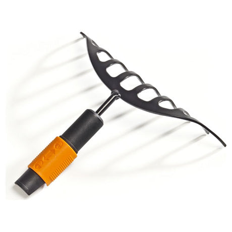 Fiskars Quikfit Rechen – Gartengeräte – Rosenrechenaufsatz – gehärteter Stahl