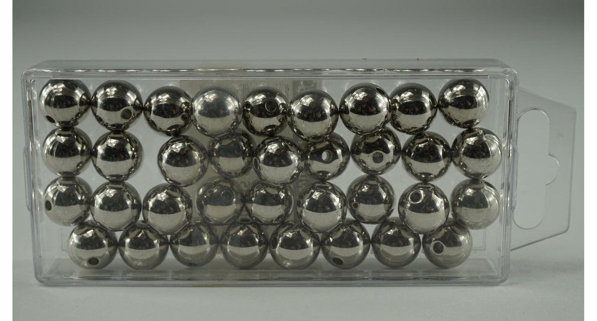 Parels zilver metallic 14mm 35st