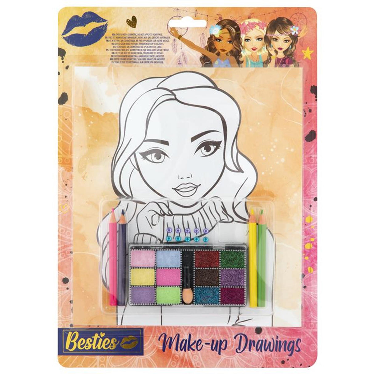 Kreative Bastelgruppe Besties Make-up-Zeichnungen A4