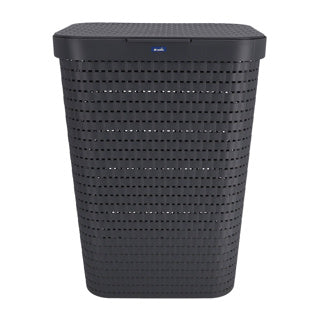 Rotho Country Wäschekorb 55l Anthrazit