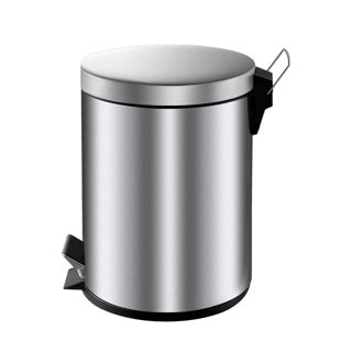 V-Teil - Treteimer 5 Liter - Edelstahl - Edelstahl matt - Abfalleimer