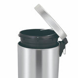 V-Teil - Treteimer 12 Liter - Edelstahl Kunststoff - Edelstahl matt - Abfalleimer