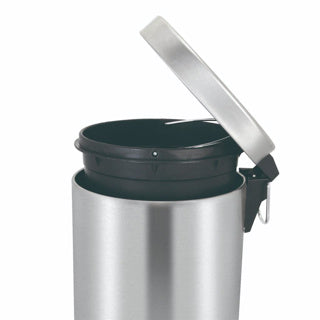V-Teil - Treteimer 12 Liter - Edelstahl Kunststoff - Edelstahl matt - Abfalleimer