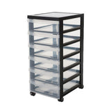 Iris Kommode 6x7,5l 39x29x61,7 cm mit Rollen