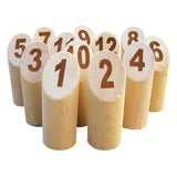 Tactic Mölkky – Fang- und Wurfspiel – Original finnisches Holzwurfspiel in luxuriöser Holztragetasche – nachhaltiges Birkenholz – mit kostenloser Punkte-App