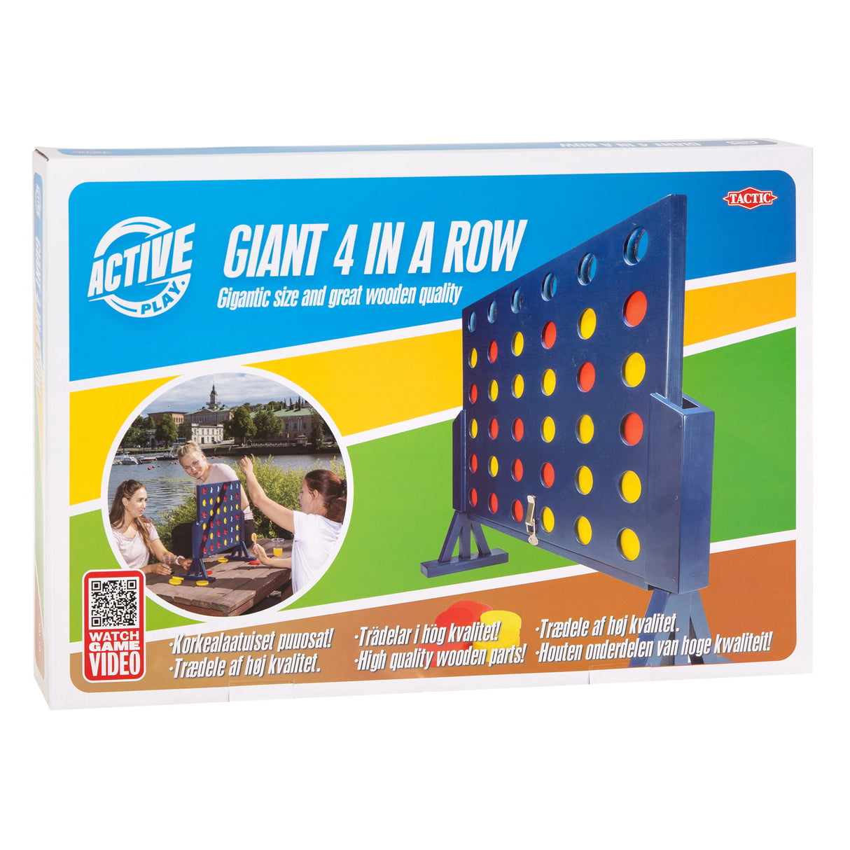 Tactique giga 4 d'affilée de jeu en bois xl