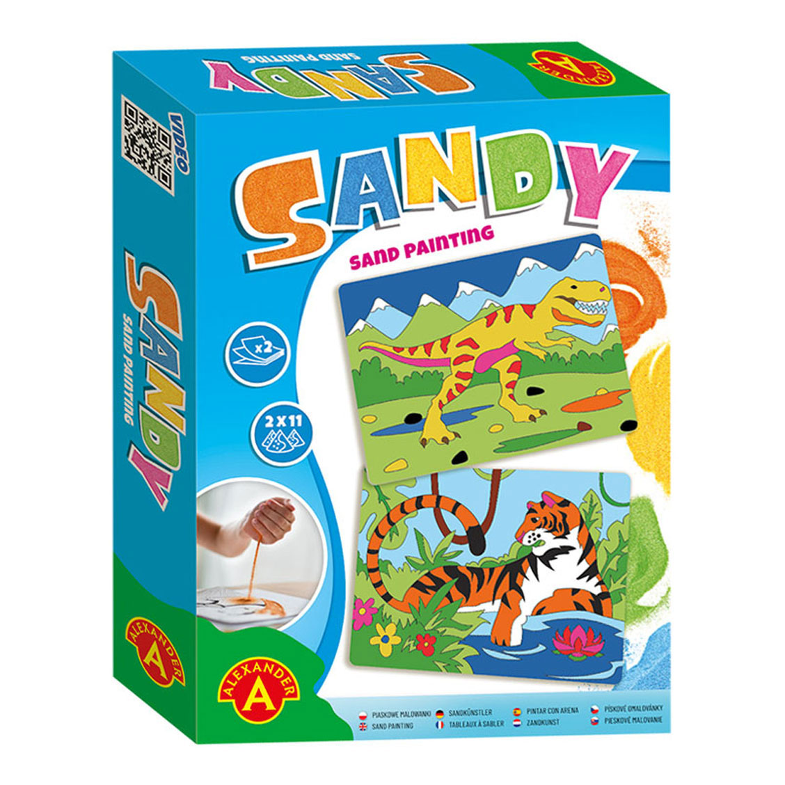 Selecta Sandy Sand Painting Dinosaur and Tiger