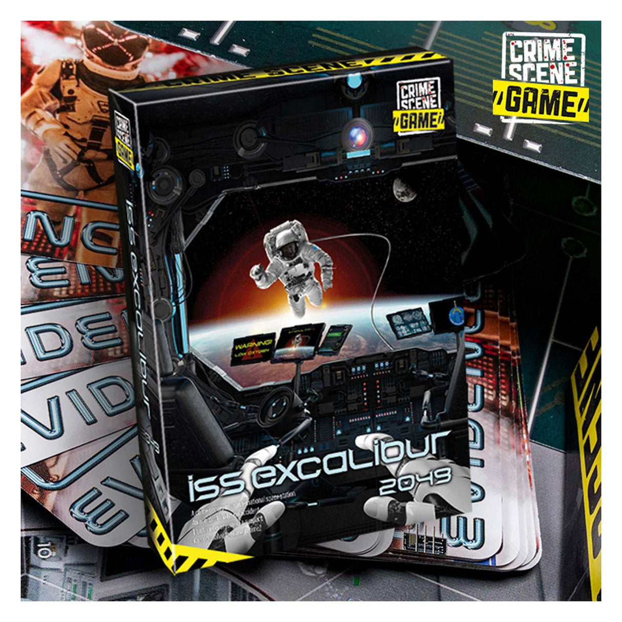 Tactic Crime Scene Iss Excalibur 2049 – Brettspiel – Krimispiel – Futuristisches Mysterium im Weltraum – Eingehende Untersuchung und Schlussfolgerung – Crime Scene Series – Game Storm Studio – 1 oder mehr Spieler – ab 18 Jahren