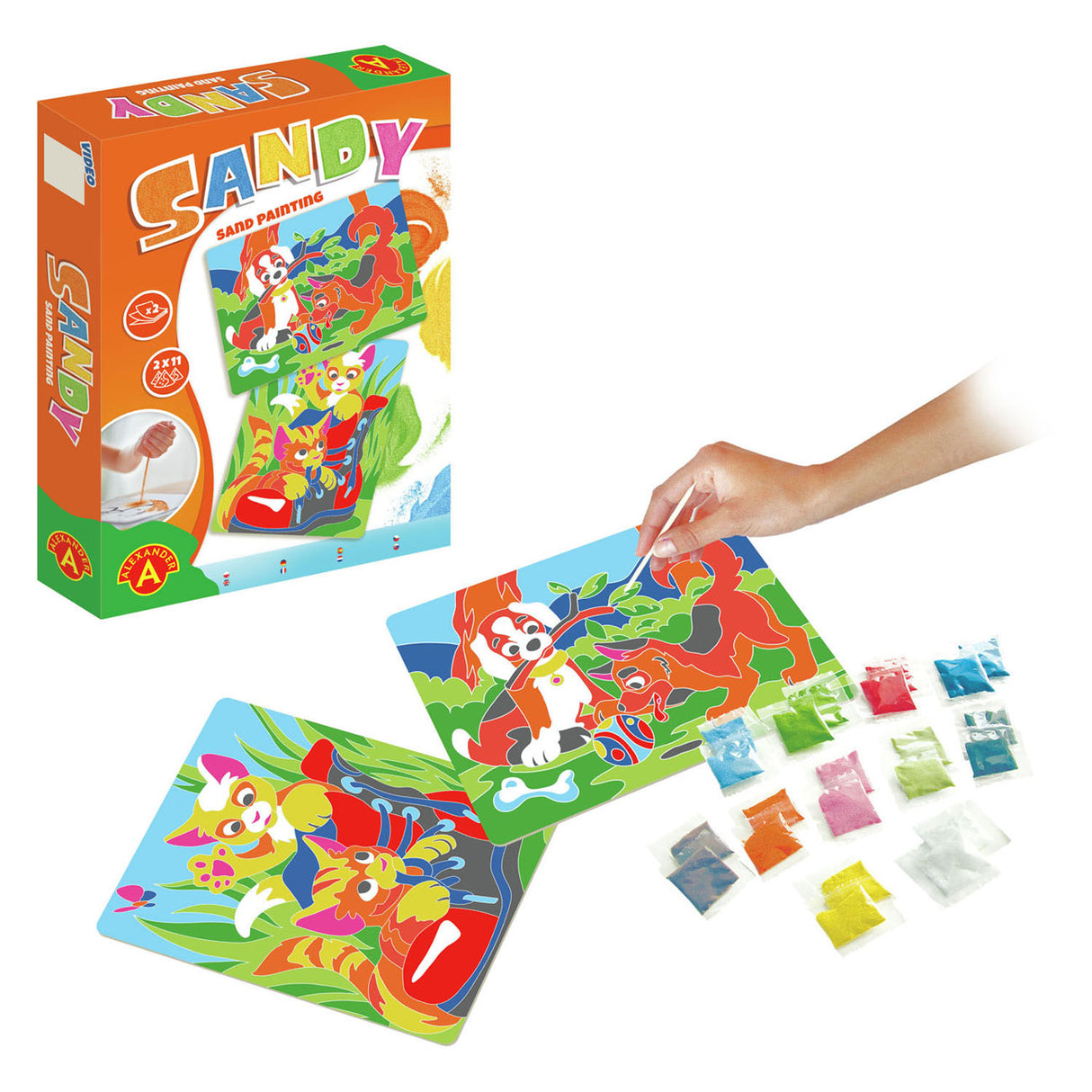 Selecta sandkunst basteln hunde + kat