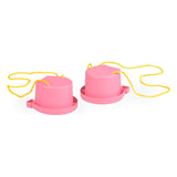 Pink walking bobbins with horseshoe print