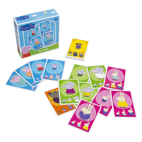Tactic Peppa Pig Quartett – Kartenspiel – Kinderspiel – ab 4 Jahren – 2-4 Spieler