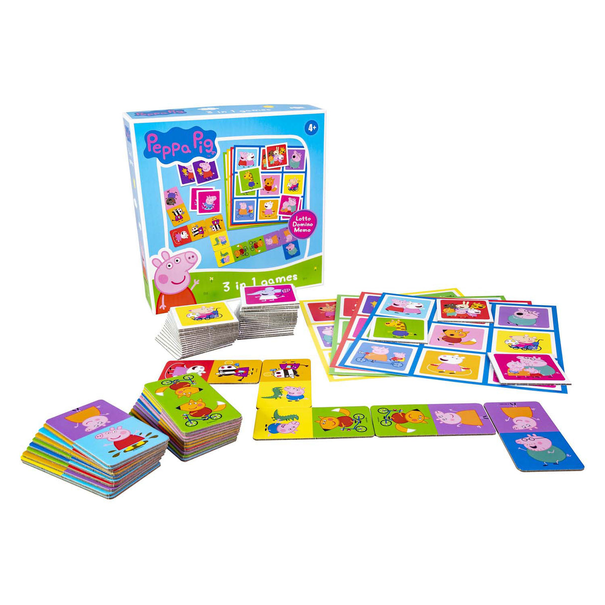 Selecta Peppa Pig 3n1 Memo Lotto Domino