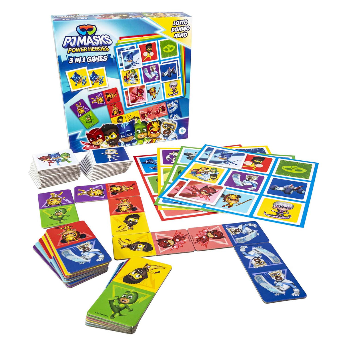Selecta Pyjama-Masken 3in1 Memo Lotto Domino