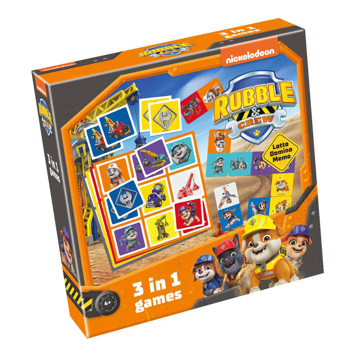 Selecta Paw Patrol Rubble Crew 3in1 Memo-Lotto-Domino