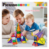 Selecta Picasso-Blöcke und Spiegel – magnetische Baufliesen, 152 Stück.