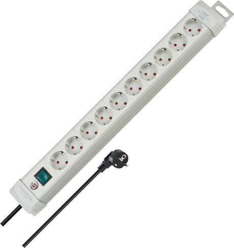 Brennerstuhl premium-line Steckdosenleiste 10-fach lichtgrau 3m h05vv-f 3g1,5