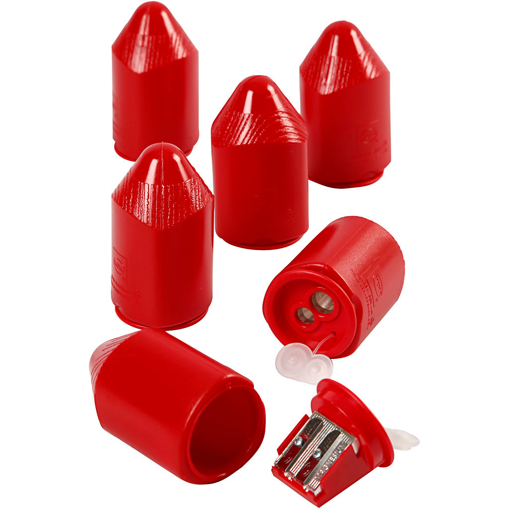 Bleistiftspitzer, H: 8,5 cm, rot, 1 Stück