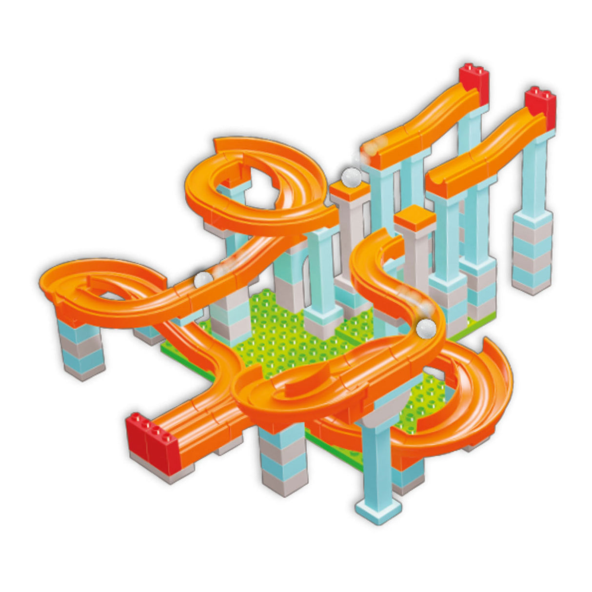 ANDRI Knikkerbaan Roller Coaster Set, 128dlg.