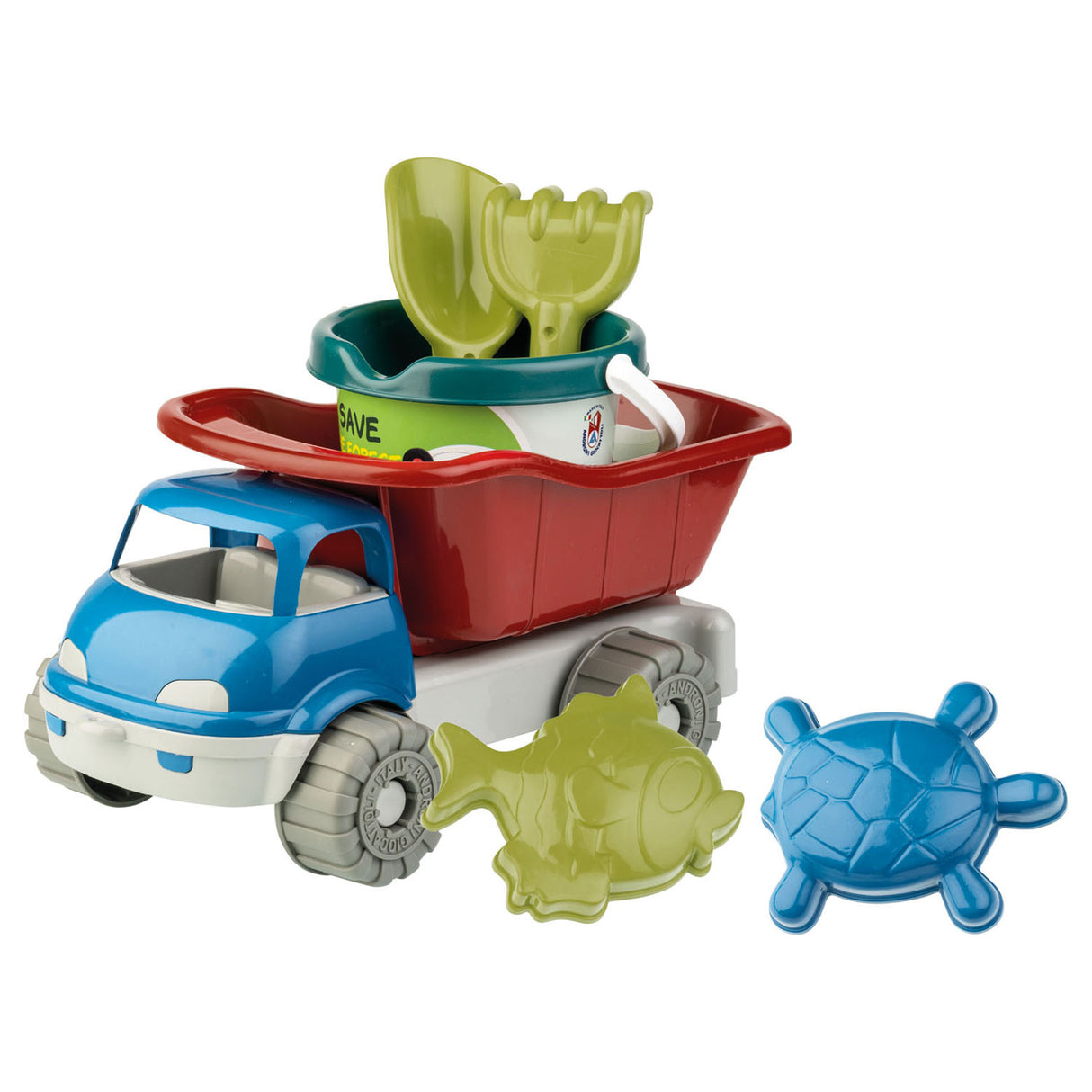 Androni bucket set with tipping truck Recycled plastic, 6dlg.