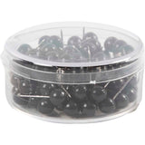 Creativ Firmenkartenpins, L: 17 mm, D 6 mm, schwarz, 100 Stück 1 Box
