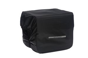 Nueva cubierta de lluvia de Looxs Dubbel - Bolsa de bicicleta de poliéster impermeable negro - Reflexión - 40x97 cm