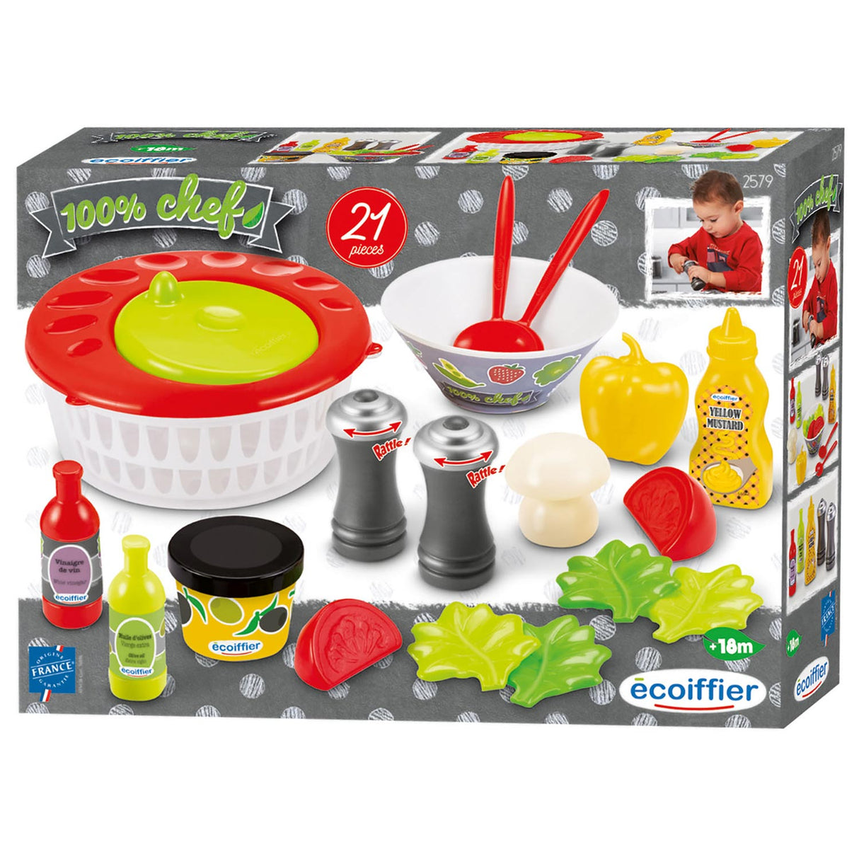 Ecoiffier 100% Chef -Salat -Set