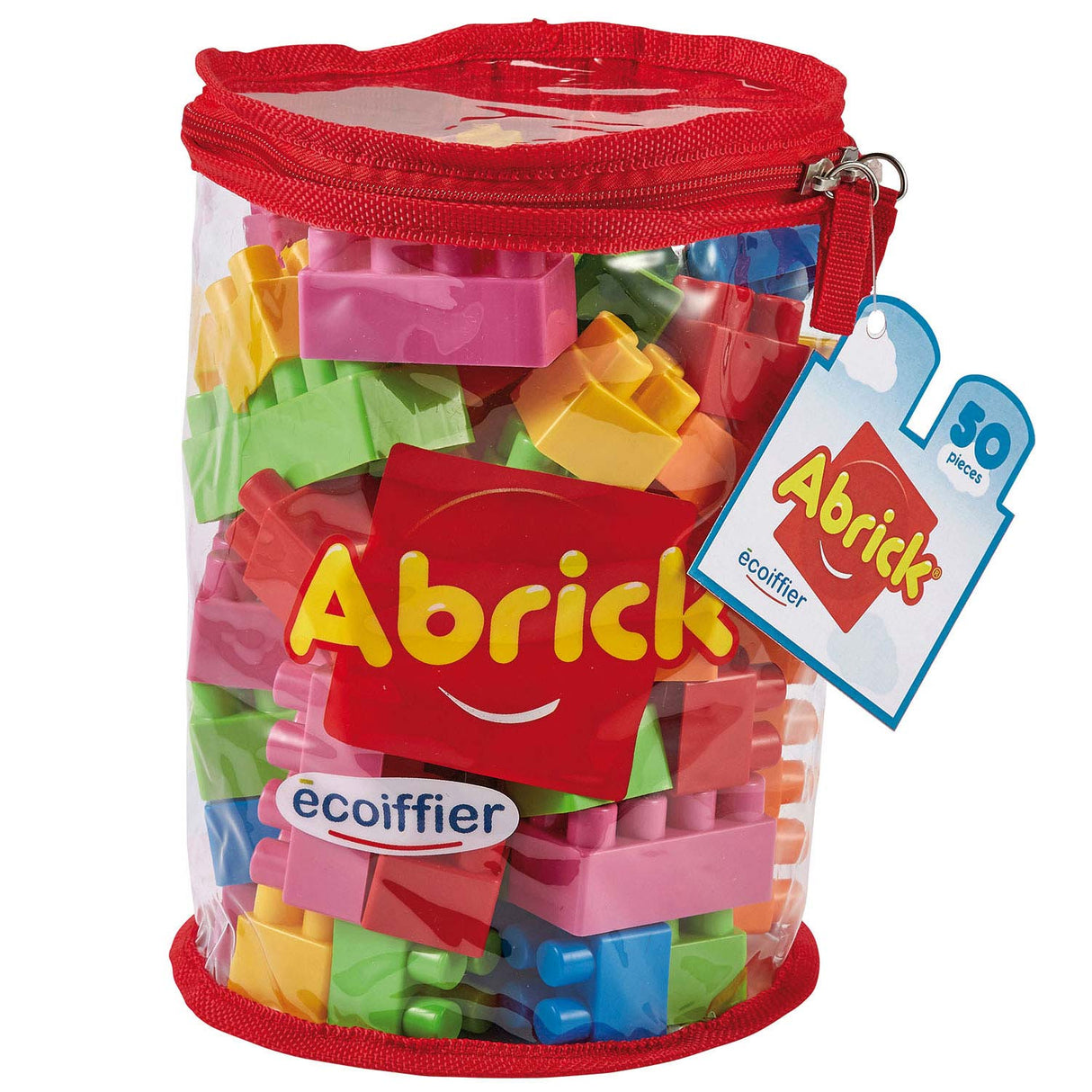 Abrick building blocks in storage bag, 50dlg.