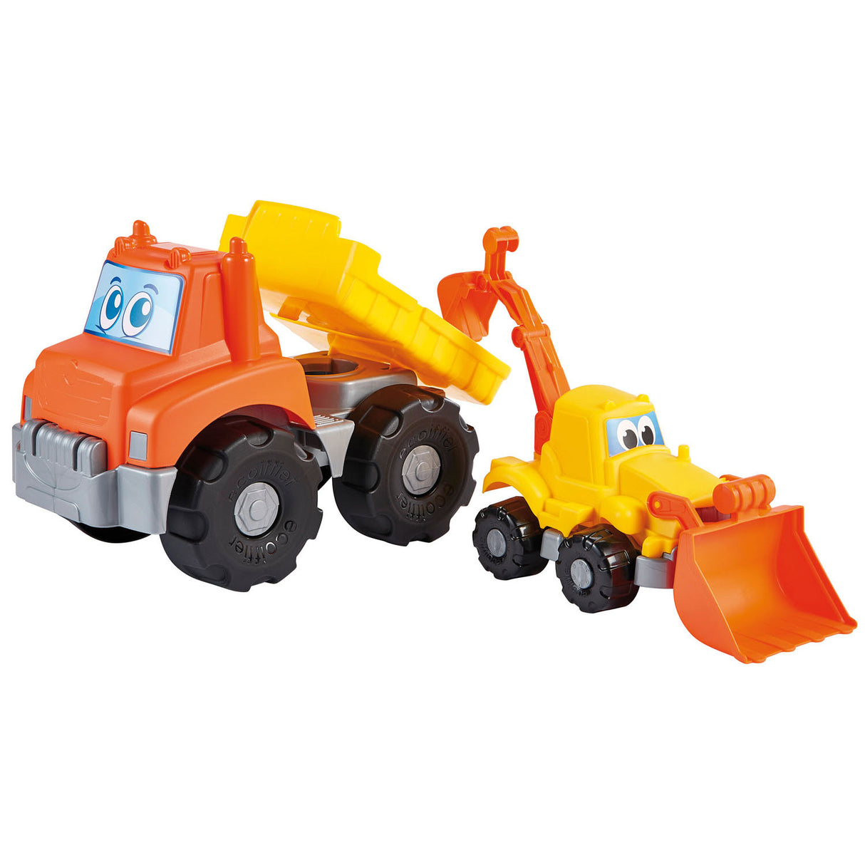 Ecoiffier tilt truck and excavator