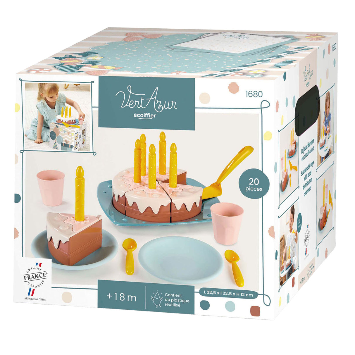 Ecoiffier Playets Birthday Cake Play Set, 20dlg.