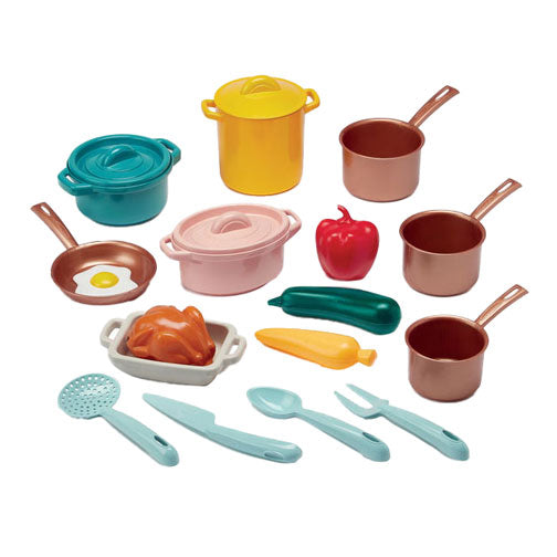 Den Eciffier Play Set Pans a Players mat Pappe Uewen, 20DLG.